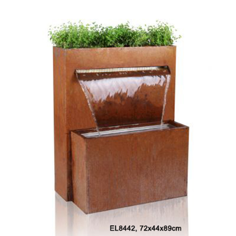 High-Quality Corten Steel Fountain Rectangle Planter Waterfall Cascade Water Features Suppliers, Service