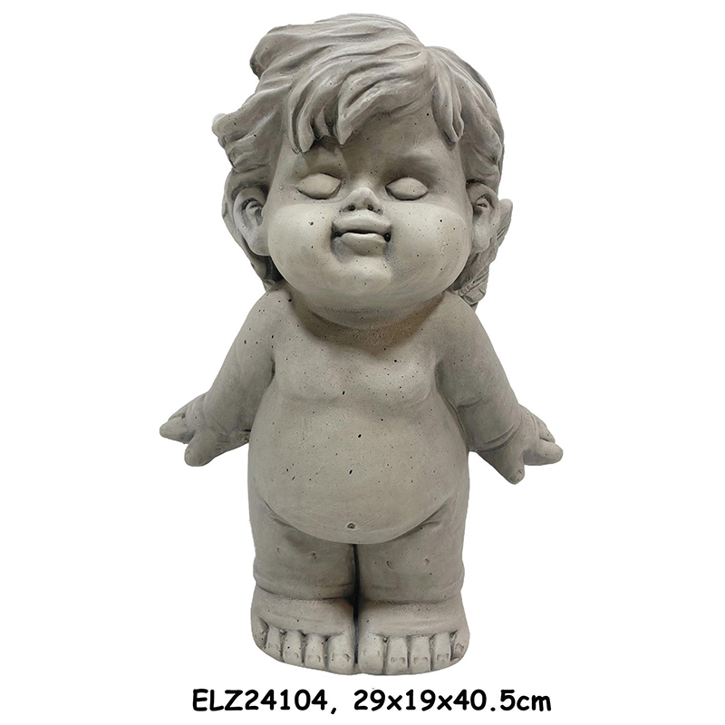 China Whimsical Angels and Cherubs Collection Boy Statue Fiber Clay Statues for Home And Garden Manufacturers, Factory