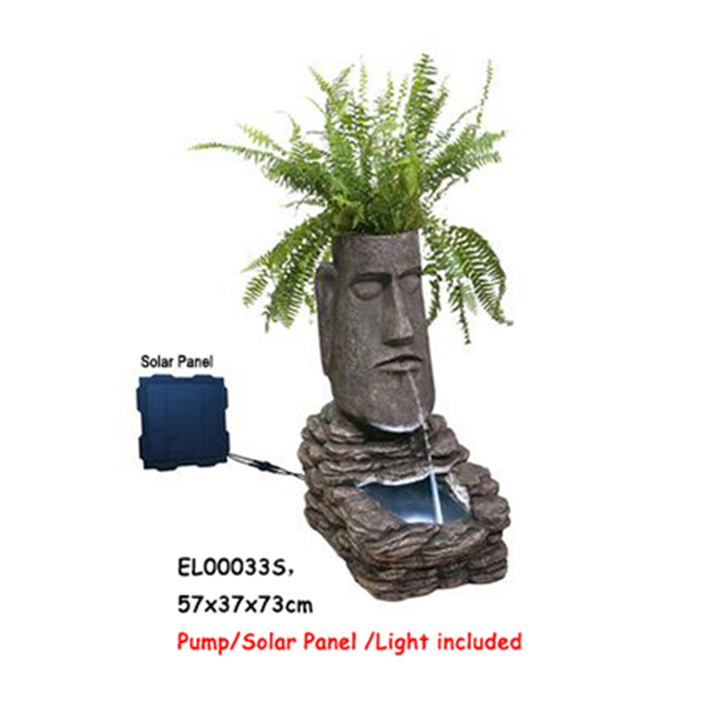 Best Fiber Resin Easter Island Decor Garden Water Feature Outdoor Used Factory, Product