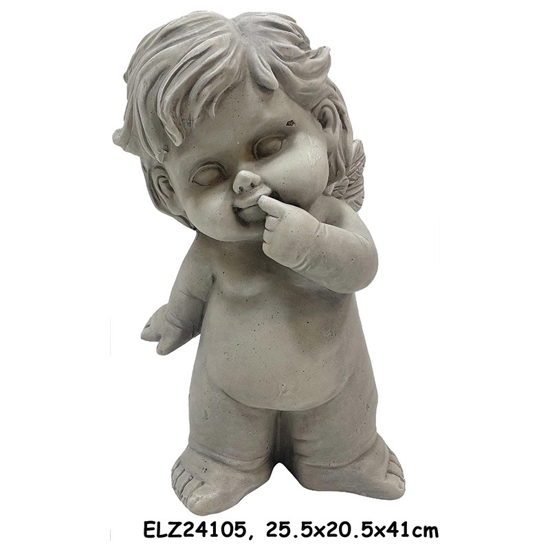 China Whimsical Angels and Cherubs Collection Boy Statue Fiber Clay Statues for Home And Garden Manufacturers, Factory