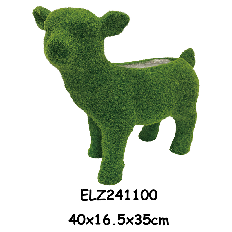 Best Grass-Flocked Animal Statues Garden Deco Pot Versatile Design for Indoor and Outdoor Use Supplier, Exporters