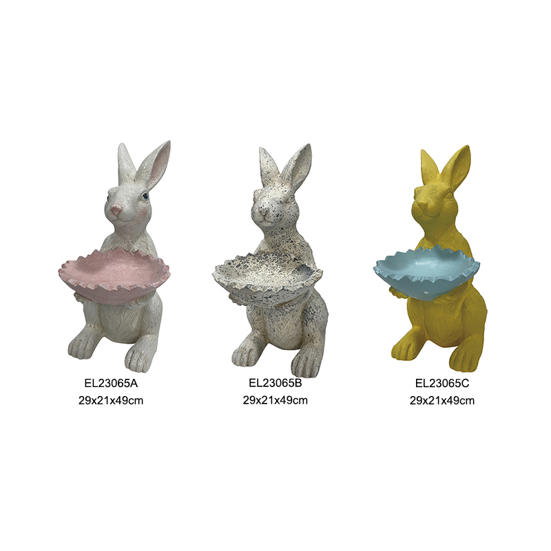 Wholesale Rabbit on Egg Stand Dish Holder Rabbit Whimsy Meets Functionality Spring Decors Indoor and Outdoor Manufacturers, Products