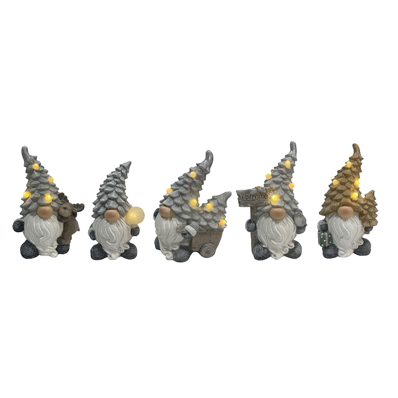 Best Resin Handmade Art & Crafts Twinkle-Beard Christmas Gnomes Ornament: Handcrafted Figurines with a Festive Glow Factory, Exporter