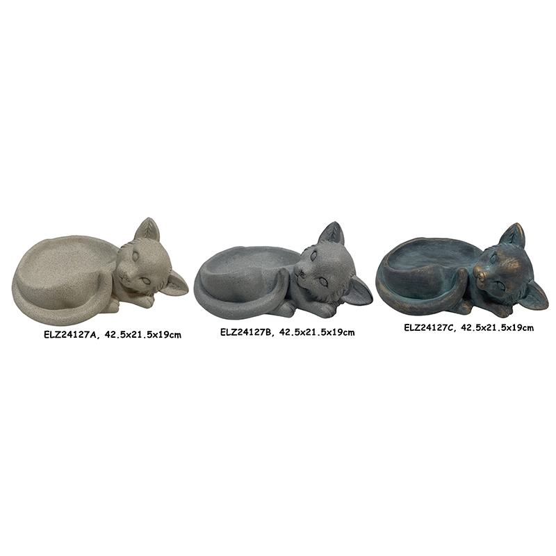 Fiber Clay Snail Bird Feeder