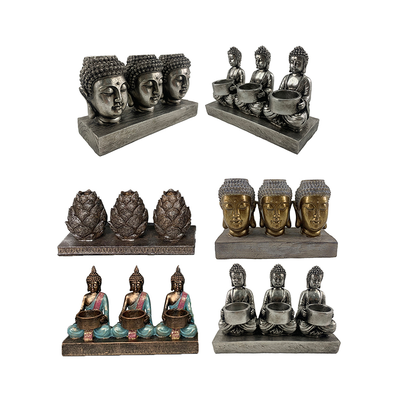High-Quality Resin Arts & Crafts  Buddha Statues With Holders For Candles Manufacturers, Supplier