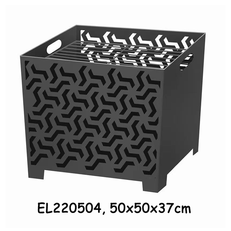 China Metal Square Fire Pit with Reindeer patterns Suppliers, Factory