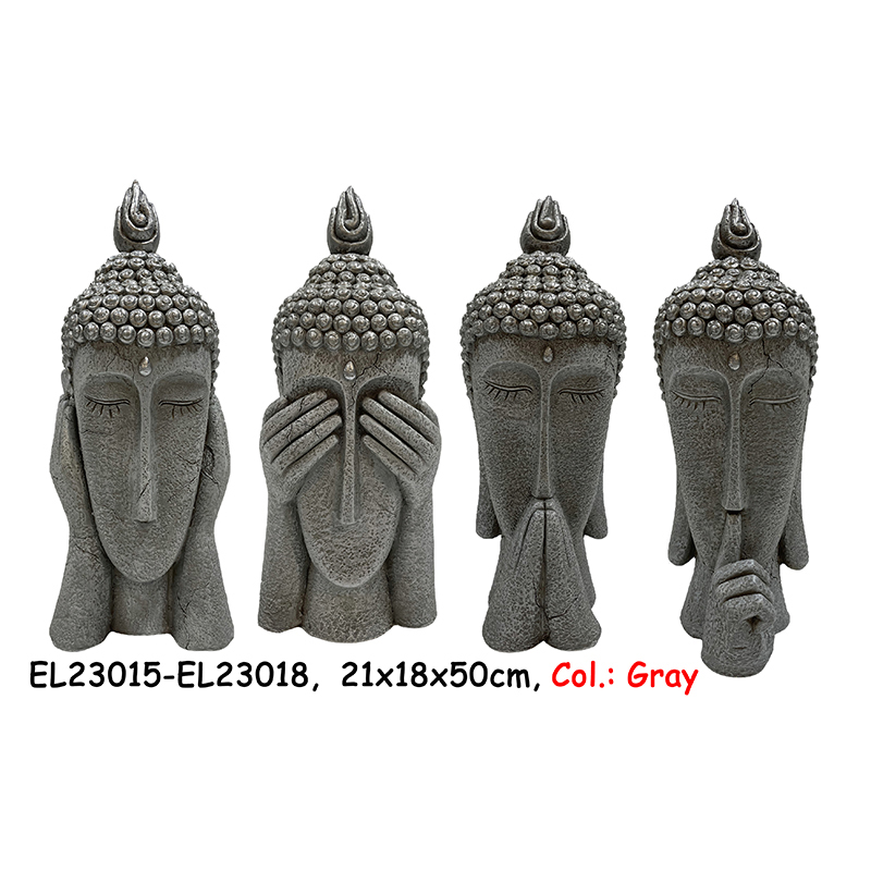 Wholesale Fiber Clay MGO Abstract Buddha Head Statuary Flowerpots Factories, Service