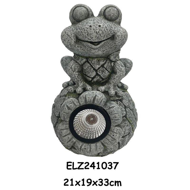 Wholesale Solar Owl and Frog Statues Featuring Wood and Mosaic Textures For Home And Garden Decor Manufacturer, Service