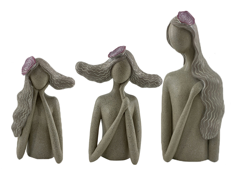 Wholesale Resin Arts & Crafts Table-top Abstract Girl Figurines Bust Decoration Suppliers, Service