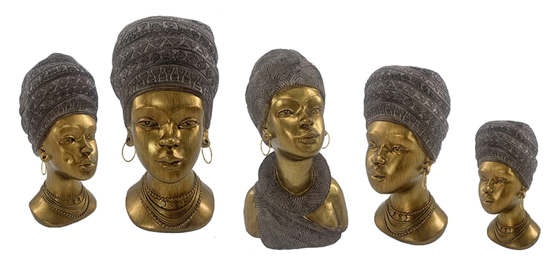 High-Quality Resin Arts & Crafts Africa Lady Bust Decoration figurines Factories, Exporter