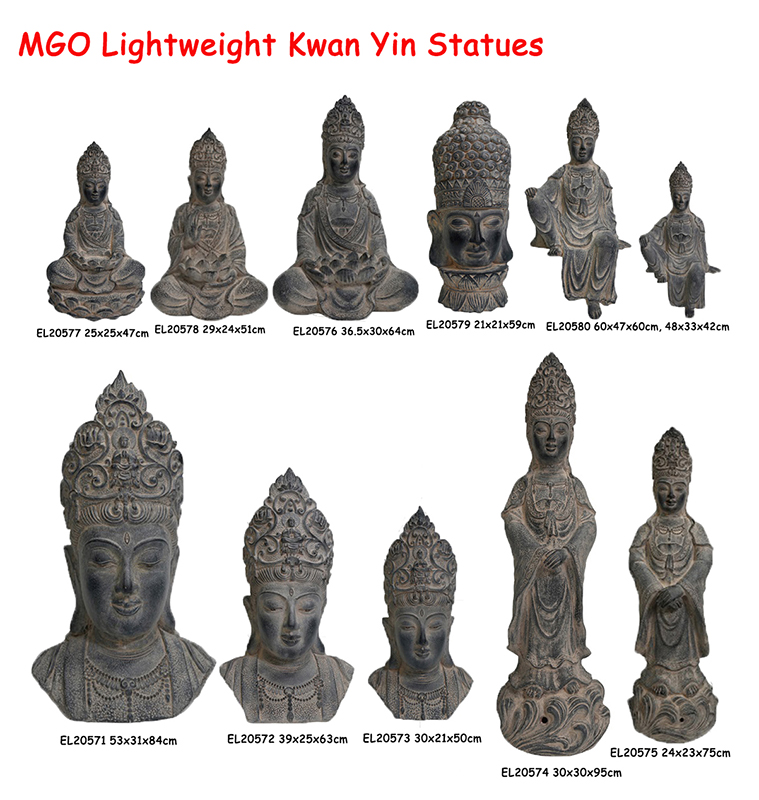 Wholesale Fiber Clay MGO Kwan Yin  Statues Figurines Supplier, Factories