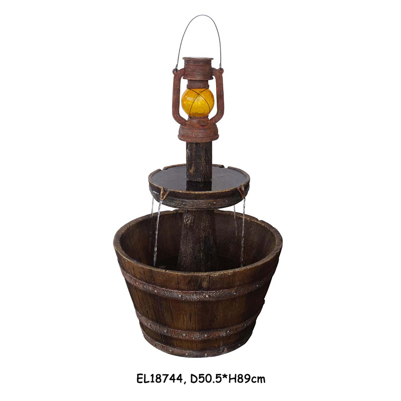 Wholesale Fiber Resin Round Can Outdoor Fountain Water Feature  Supplier, Factories