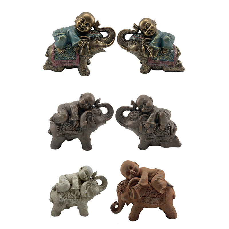 Best Resin arts & crafts Baby-Buddha lying on Elephant 3sizes Supplier, Exporter