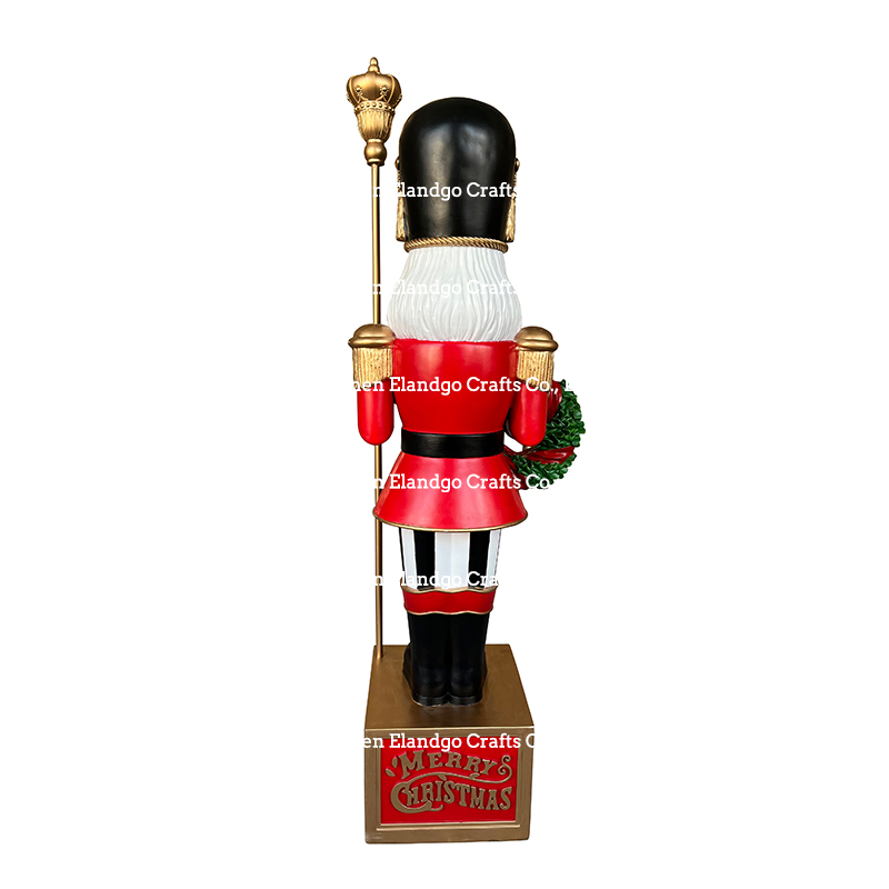 High-Quality Grand Christmas Nutcracker with Holly Scepter and Wreath Holiday Season Decoration Christmas Decor Manufacturer, Factories