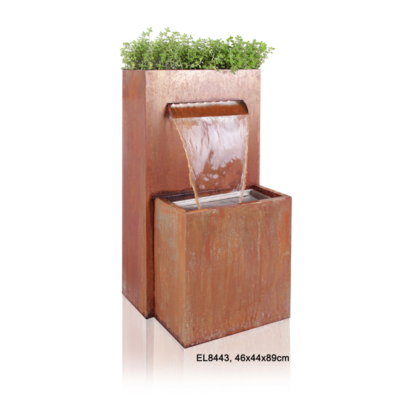 High-Quality Corten Steel Fountain Rectangle Planter Waterfall Cascade Water Features Suppliers, Service