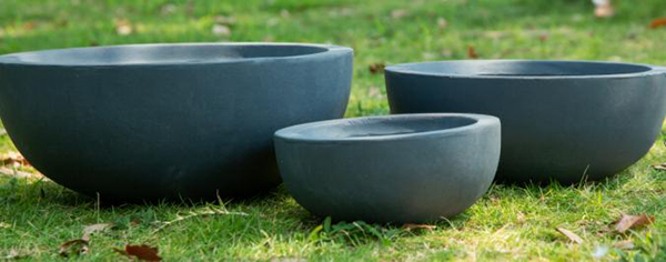 Wholesale Fiber Clay Light Weight Low Bowl Flowerpots Garden Pottery Product, Service
