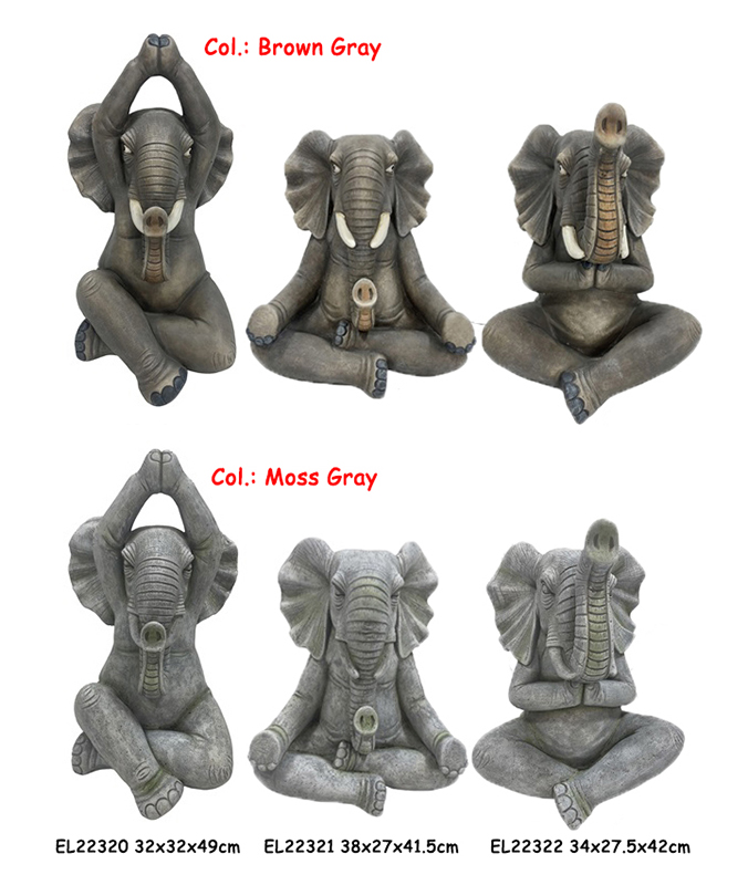 High-Quality Fiber Clay MGO Lightweight Yoga Animal Garden Statues Exporter, Product