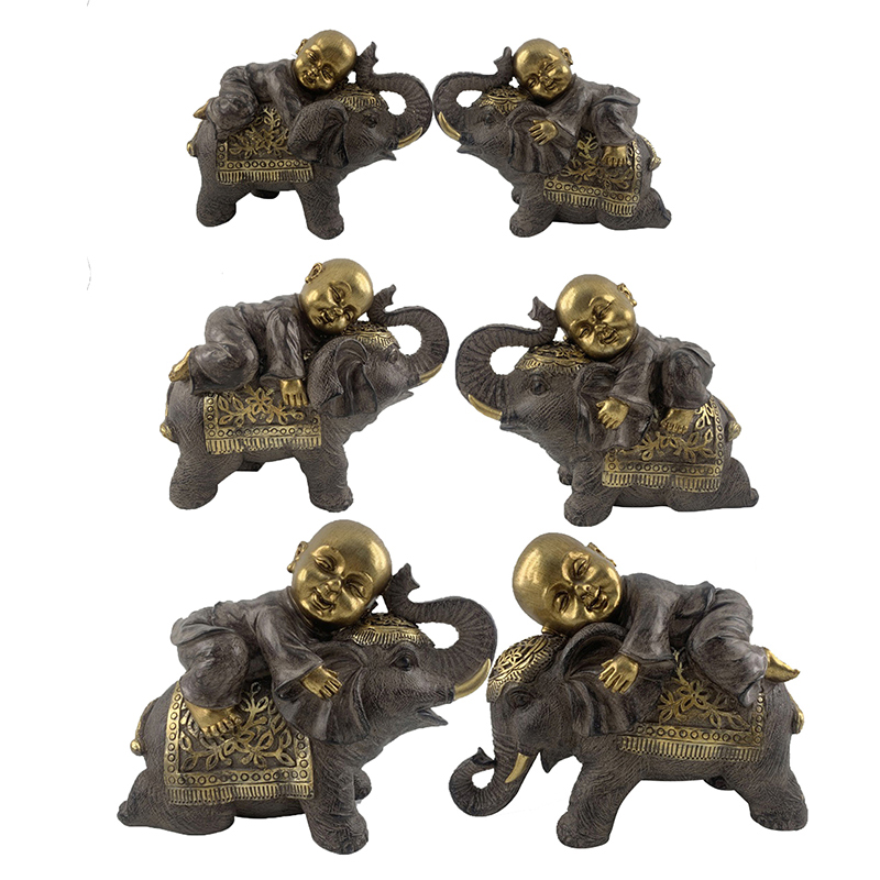 Best Resin arts & crafts Baby-Buddha lying on Elephant 3sizes Supplier, Exporter
