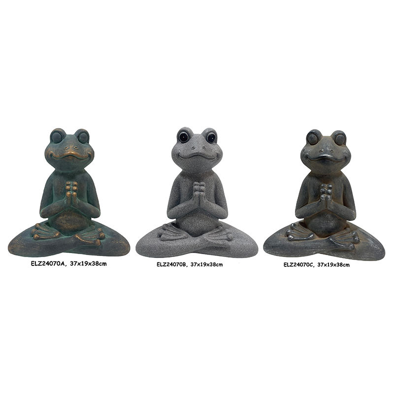 Best Whimsical Designs Meditate Stretching Pose Playful Frog Statues Gardens Patios Indoor Decoration Supplier, Suppliers