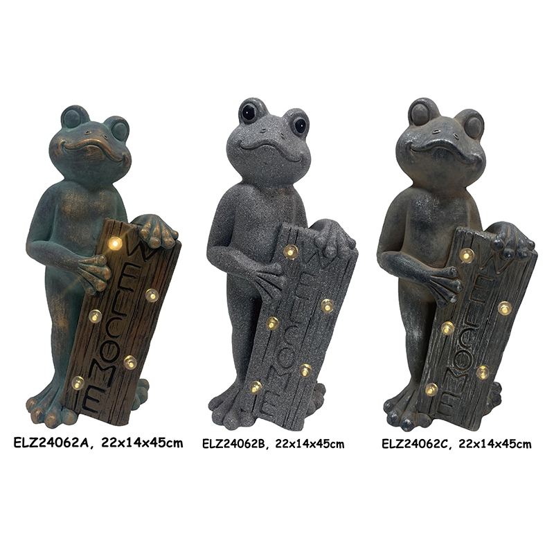 China Home Or Garden Decor Frog Statues Equipped With Built-in Lights Lanterns Both Decorative and Functional Manufacturers, Exporter
