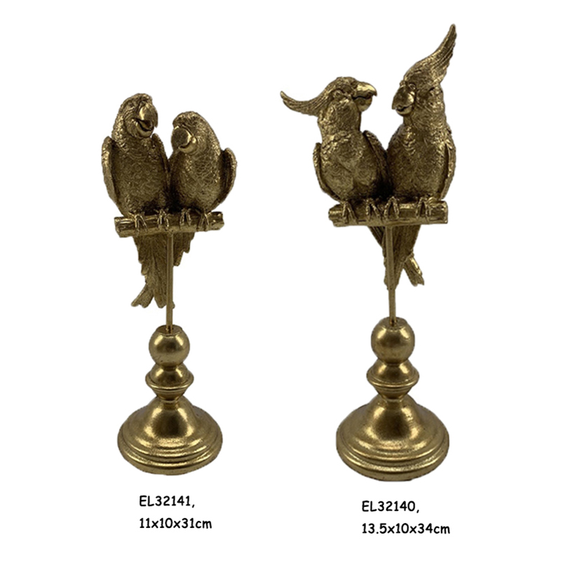 China Resin Arts & Crafts Tabletop Parrot Decorations sculptures Supplier, Product