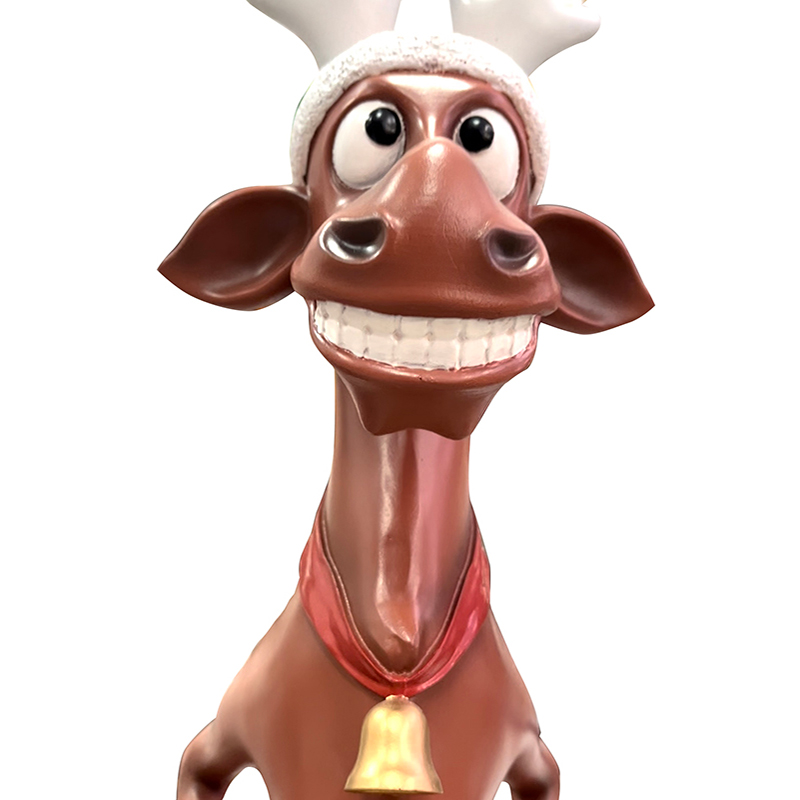 Wholesale Resin Arts & Craft Funny Laughing Christmas Reindeer Statue Factory, Factories