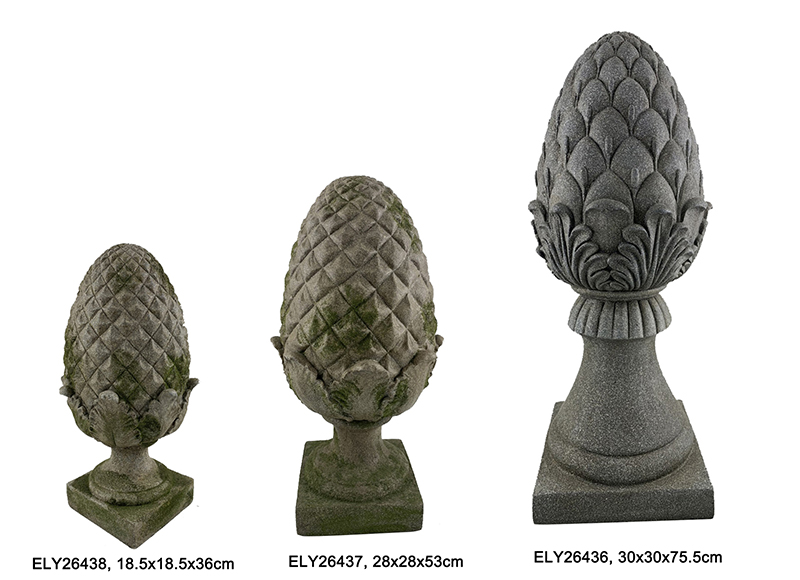 Best Fiber Clay MGO Garden Pineapple Decorations Statues Factory, Factories
