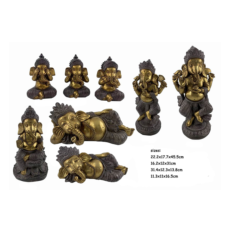 China Resin Arts & Crafts Far Eastern India Style Ganesha Figurines Suppliers, Exporter