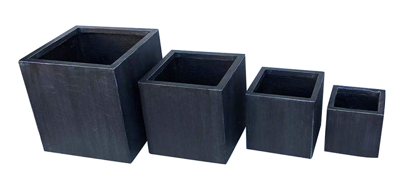 Wholesale Fiber Clay Light Weight Cube Pottery Garden Flowerpots Factory, Product