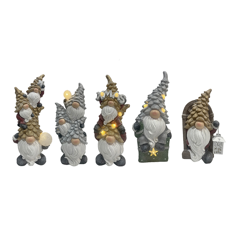 Best Resin Handmade Art & Crafts Twinkle-Beard Christmas Gnomes Ornament: Handcrafted Figurines with a Festive Glow Factory, Exporter
