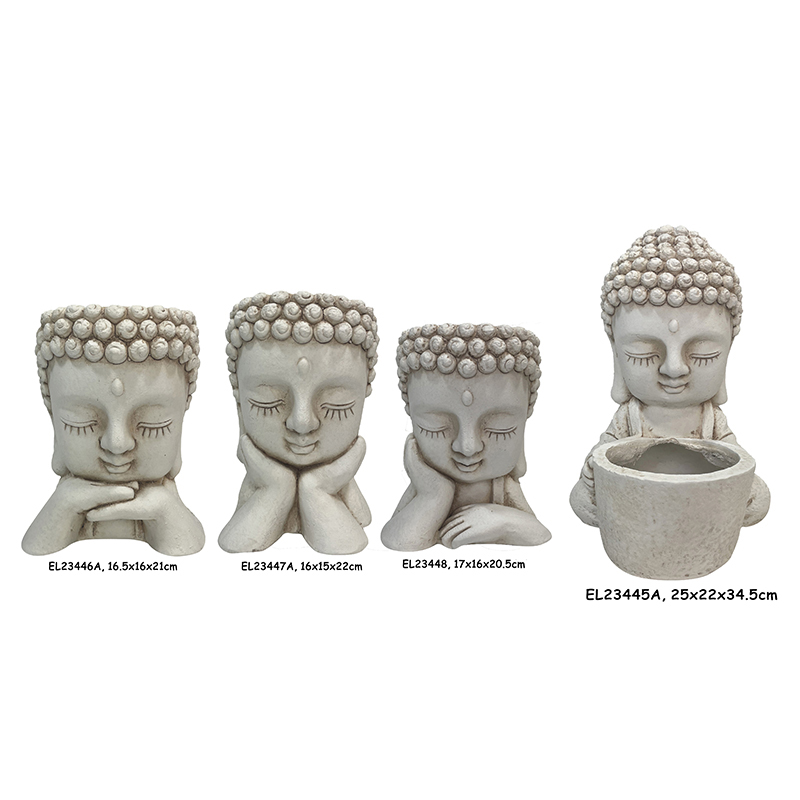 High-Quality Fiber Clay Light Weight Cute Baby Buddha Garden Pottery Supplier, Products