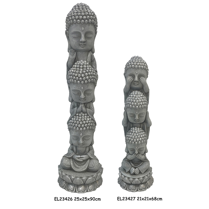 Best Fiber Clay MGO Lightweight Cute Baby Buddhas Playing Statues Factory, Product