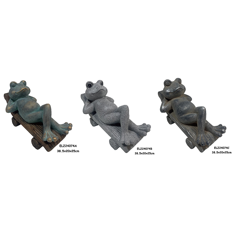 Best Whimsical Design Frogs Holding Umbrellas Reading Books Lounging On Beach Chairs Home And Garden Decor Manufacturer, Exporters