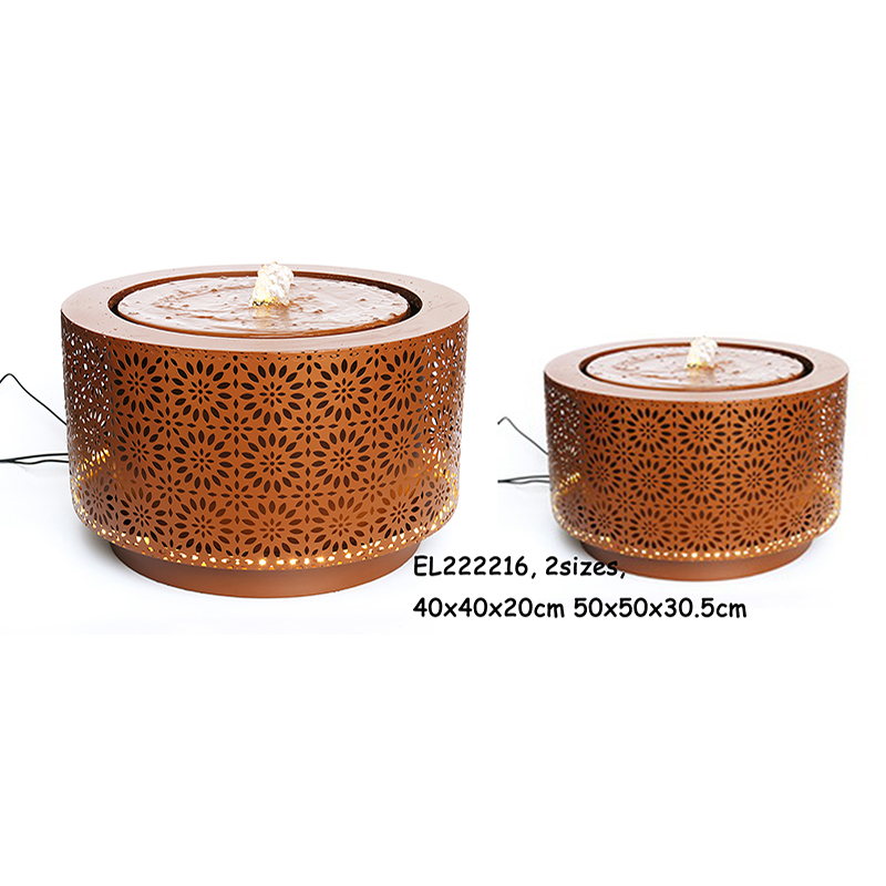 High-Quality Metal Stamping Flower Pattern Fountain Water Features Factory, Service