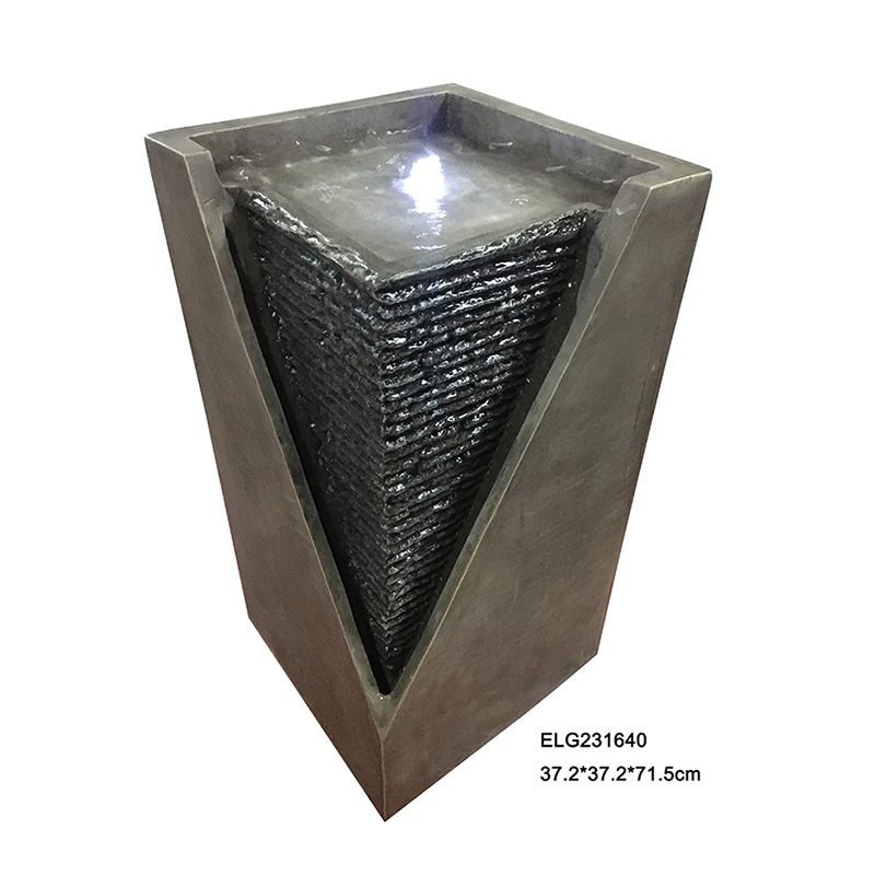 High-Quality Fiber Resin Square Style Fountain Water Feature Manufacturer, Suppliers