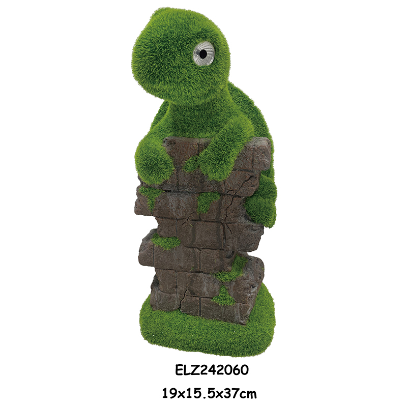 Best Grass-Flocked Solar Power Garden Decor Animal Figures with Brick Texture Base Manufacturers, Exporters