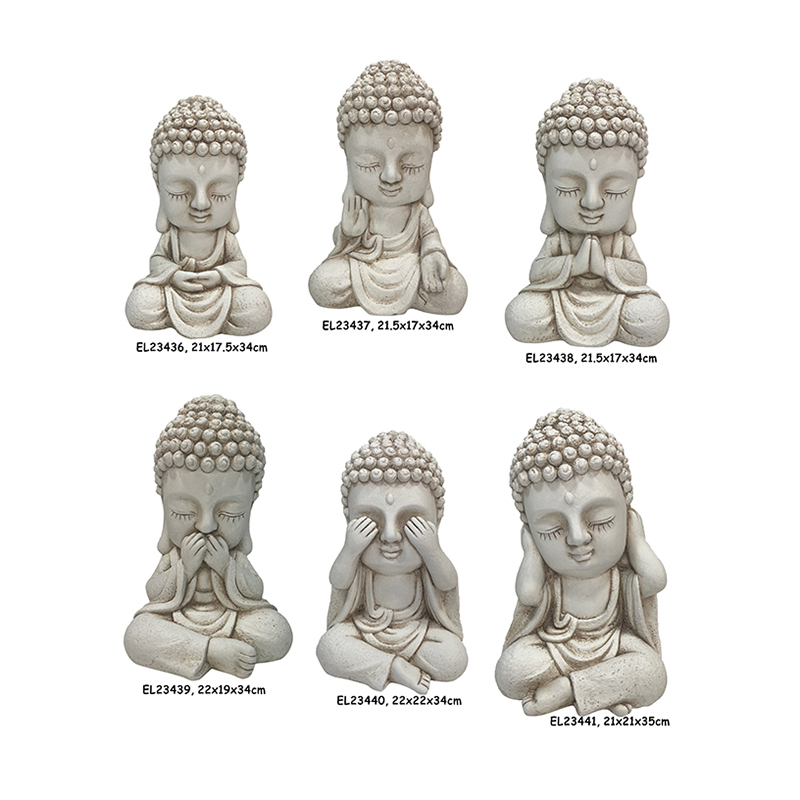 Wholesale Fiber Clay Light Weight Cute Baby Buddha Garden status Manufacturer, Exporter