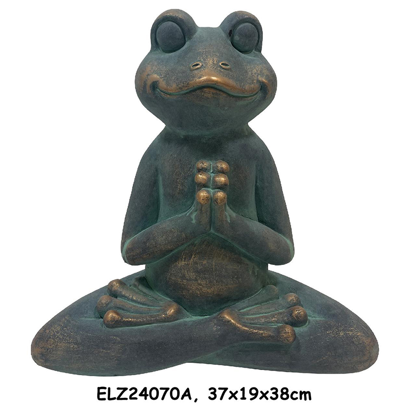 Best Whimsical Designs Meditate Stretching Pose Playful Frog Statues Gardens Patios Indoor Decoration Supplier, Suppliers