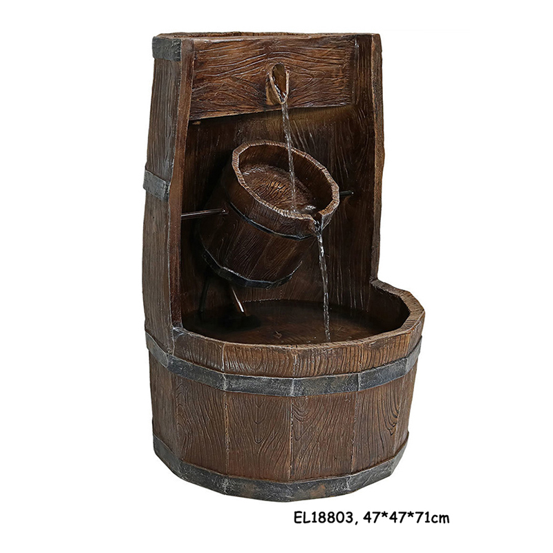 Wholesale Fiber Resin Round Can Outdoor Fountain Water Feature  Supplier, Factories