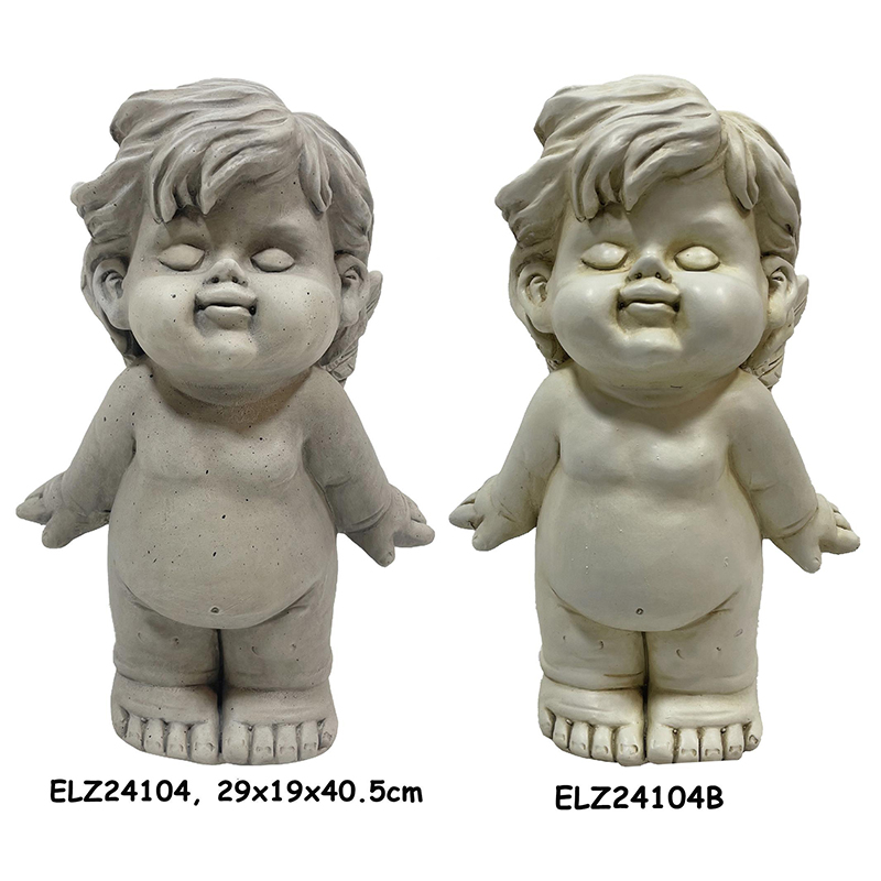 China Whimsical Angels and Cherubs Collection Boy Statue Fiber Clay Statues for Home And Garden Manufacturers, Factory