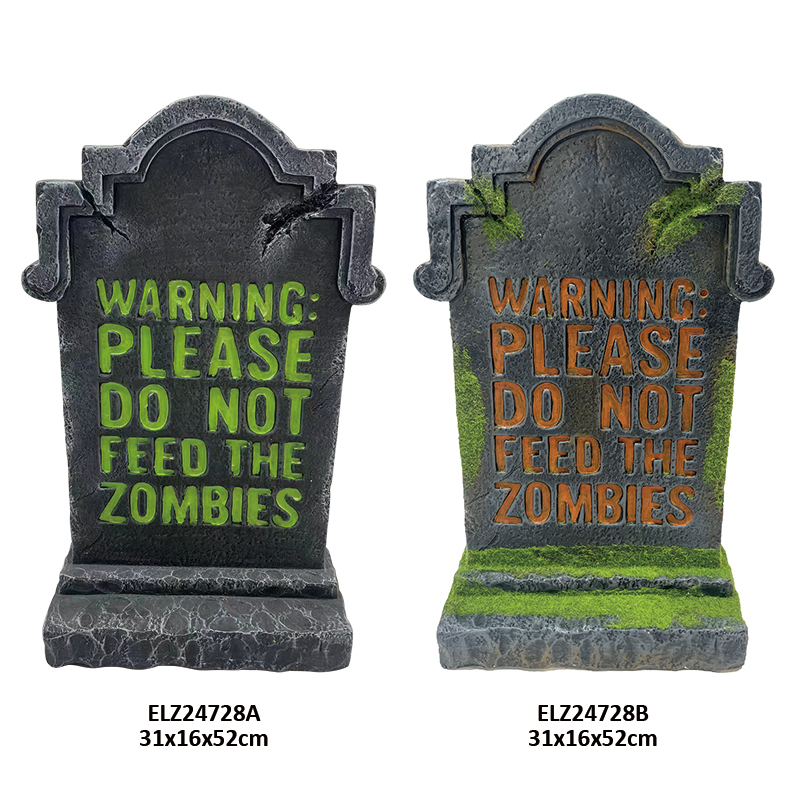 China Handcrafted Spooky Halloween Decorations Skeleton Gripping A Tombstone Indoor Outdoor Display Manufacturer, Factory