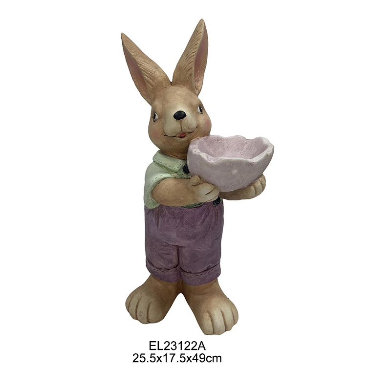 Best Rabbit Figurines with Easter Egg Halves Rabbits with Easter Egg Pots Handmade Garden Decoration Indoor and Outdoor Factory, Products