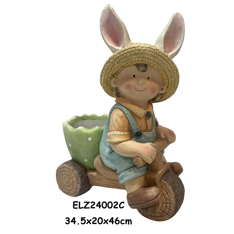 High-Quality Rustic Eggshell Riders Statues Spring Home and Garden Decor Handmade Crafts Factory, Exporter