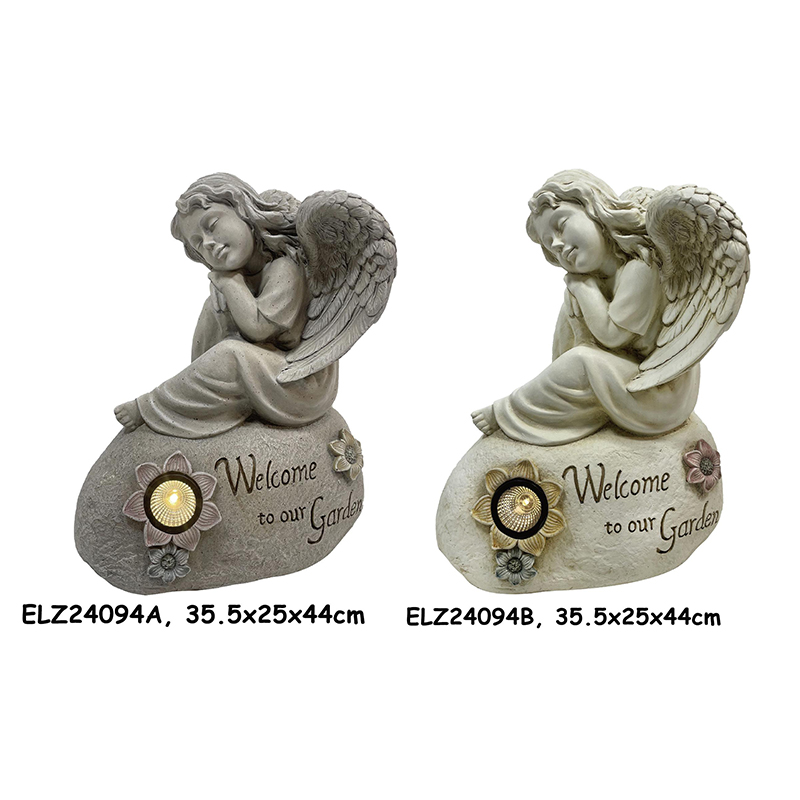 High-Quality Solar Light Welcoming Angel Statues for Backyard Garden Outdoor Indoor Decoration Manufacturer, Factories