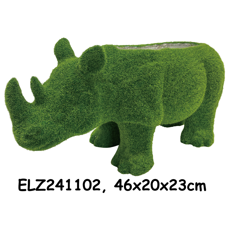 Best Grass-Flocked Animal Statues Garden Deco Pot Versatile Design for Indoor and Outdoor Use Supplier, Exporters