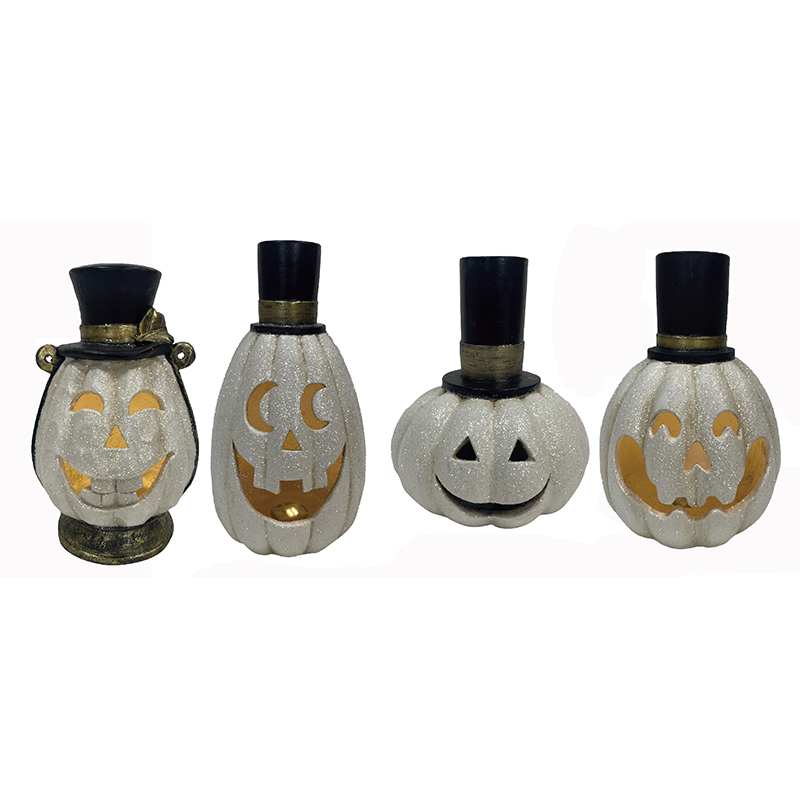 Wholesale Resin Arts & Craft Halloween Colorful Spooky Pumpkin with Light Trick-Or-Treat Decorations indoor-outdoor statues Manufacturers, Product