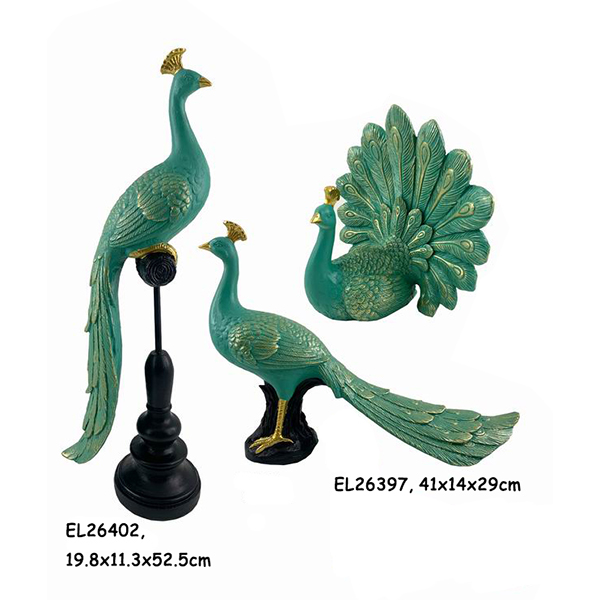 High-Quality Resin Handmade Arts & Crafts Tabletop Peacock Decoration Sculpture Suppliers, Products