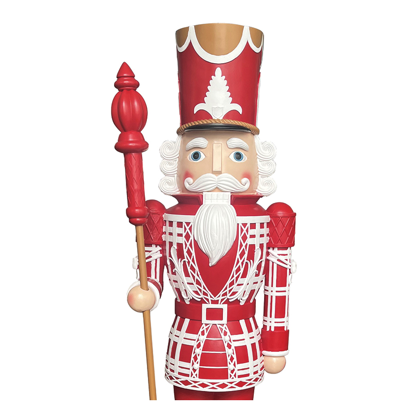 Best Holiday Season Eye-Catching 180cm Height Red Resin Nutcracker Christmas Decoration Manufacturer, Factories