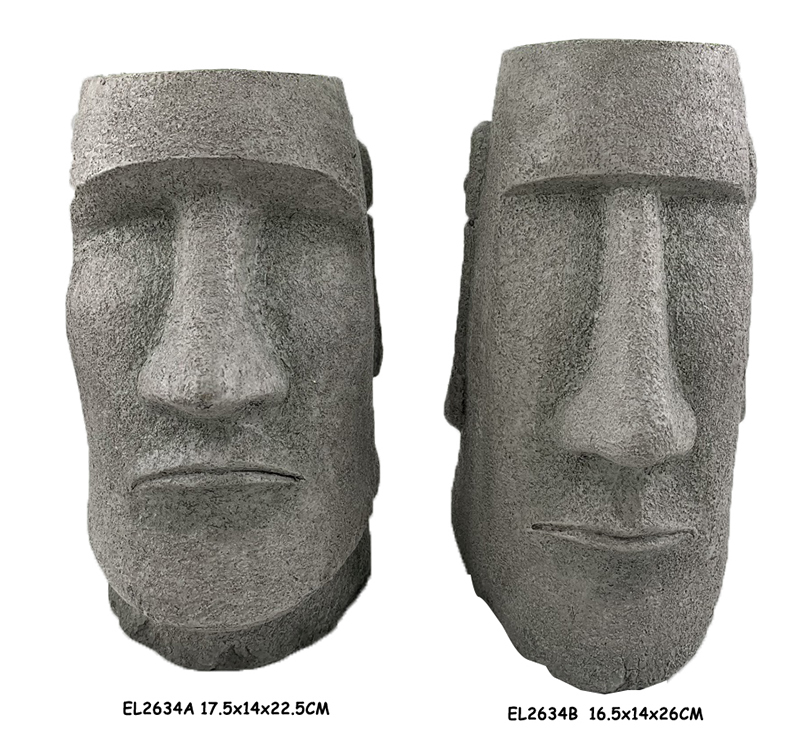 Easter Island Statue Flowerpot Details