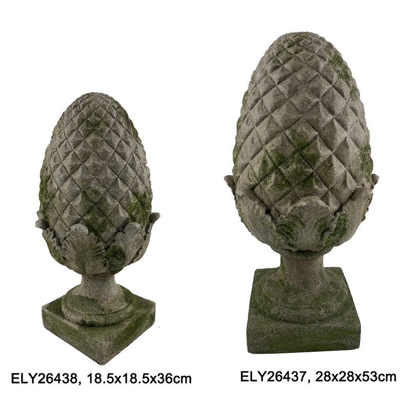 Best Fiber Clay MGO Garden Pineapple Decorations Statues Factory, Factories